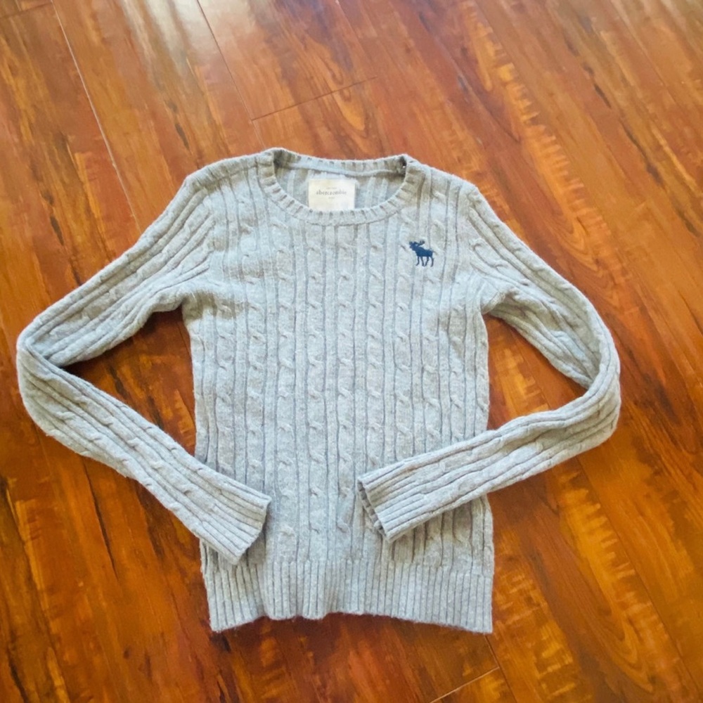 Abercrombiekids Cable knit grey sweater